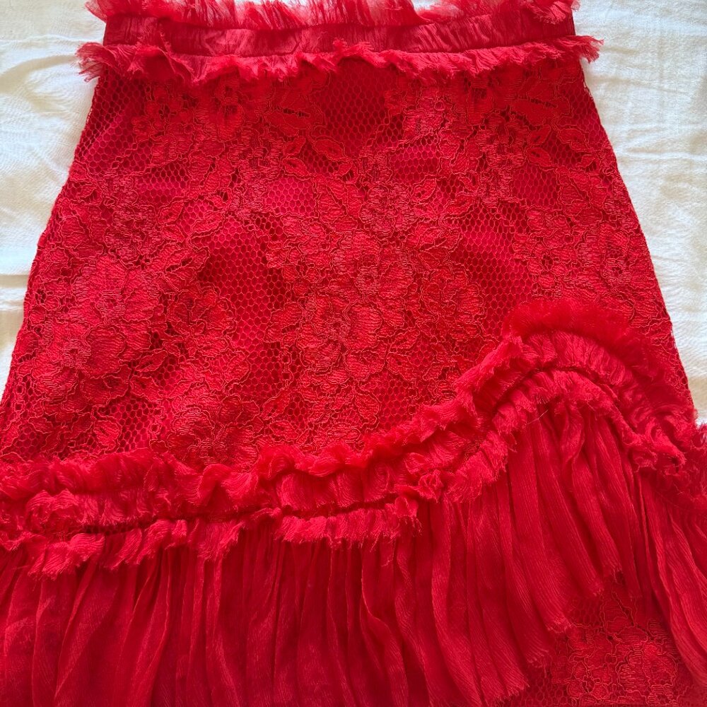 Alexis Scarlet Lace Mini Skirt